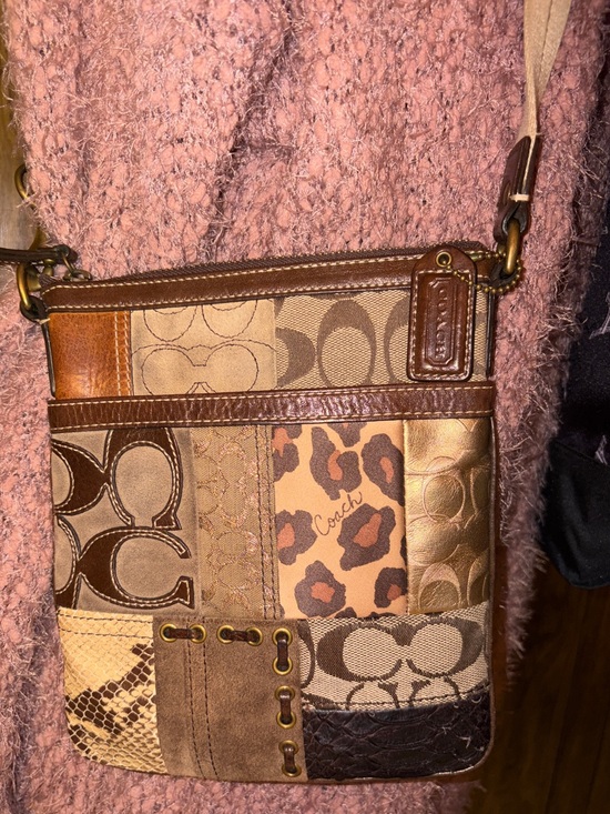 Coach Handbags - Coach Y2K Vintage Patchwork brown and tan leather and suede crossbody bag